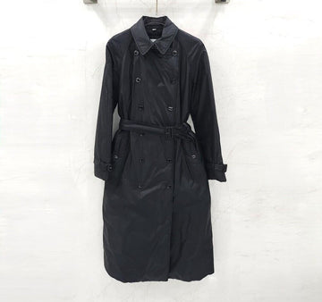 BURBERRY Schwarzer gepolsterter langer Trenchcoat 8039379 152831363 [P]