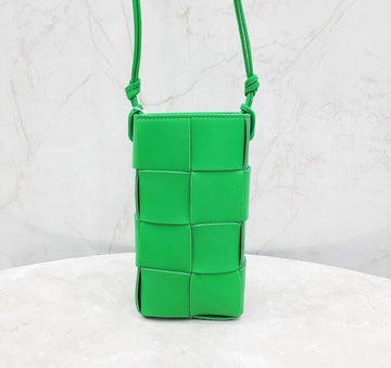 BOTTEGA VENETA Grüner Intrecciato Telefonhalter Tasche 140197274 [P]