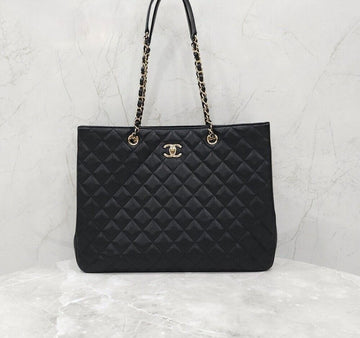 CHANEL Timeless Caviar Shopper Shoulder Bag with Chip A91046 155084984 [P]