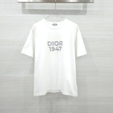 DIOR ホワイト 1947 ロゴ刺繍半袖Tシャツ 413J696F0554 158702347 [P]