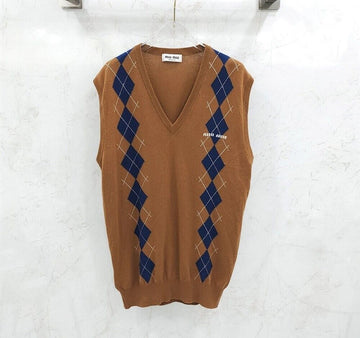 Miu Miu Intarsia Cashmere Vest MMV042 149481641 [P]