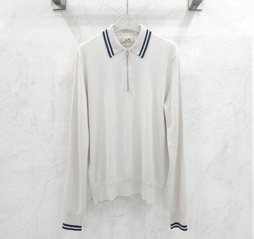 HERMES カシミヤ ハーフジップ ニット 125641888 [P]