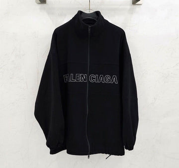 Balenciaga Logo Wool Zip-Up Jacket 534315 148503239 [P]