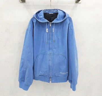 DIOR Couture gesticktes Logo Denim Kapuzenjacke 583D487A3015 148722646 [P]