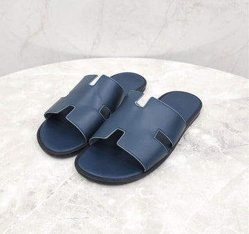 Hermes Navy Izmir Sandal Slipper 130792927 [P]