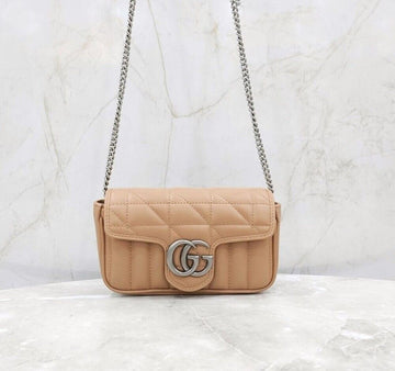 GUCCI Super Mini Schultertasche mit Kette 476433 154332918 [P]