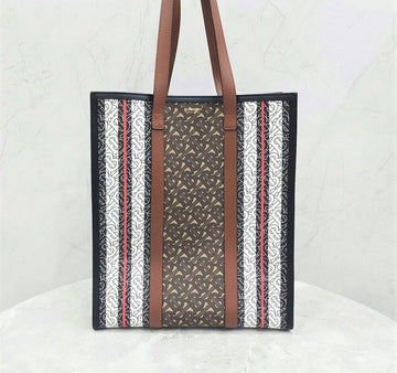 BURBERRY TB モノグラム ストライプ トートバッグ ラージ 140197288 [P]