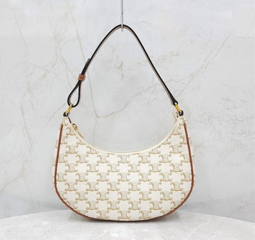 Celine White Triumph Ava Bag 193952BZJ 150101714 [P]