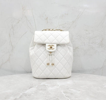 CHANEL Neue weiße Urban Spirit Backpack klein Caviar 4058 155484444 [P]