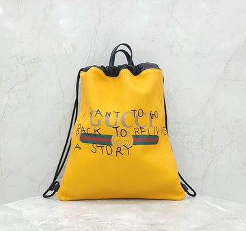 Gucci Leather Drawstring Backpack 494053 154403179 [P]