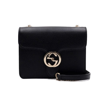 GUCCI Interlocking kleine Schultertasche mit goldfarbener Kette aa66275 158716404 [P]
