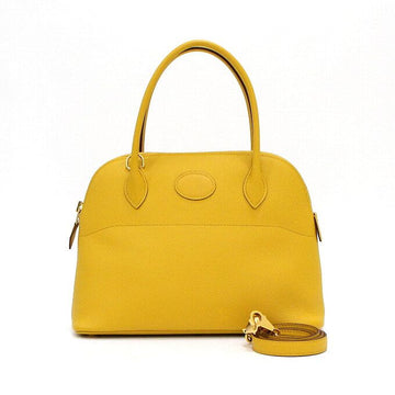 HERMES Bolide 27 Tragetasche in Gelb mit goldfarbenen Hardware H041693CK 158716409 [P]