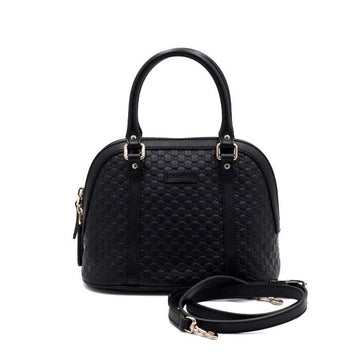 GUCCI Mini-Dome-Tasche aus GG-Mikroschima in Schwarz 449654 158716417 [P]