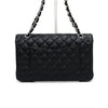 CHANEL ブラックキャビアクラシックミディアムシルバーチェーンショルダーバッグ A01112 158716430 [P]