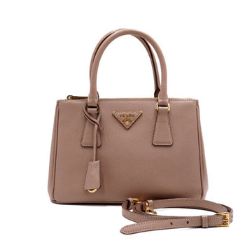 PRADA Galleria Zip Tote Bag in Beigem Saffiano Lux 1BA896 158716432 [P]