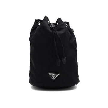 PRADA Schwarze Re-Nylon Drawstring Strap Pouch Bucket Bag 1NS369 158716438 [P]