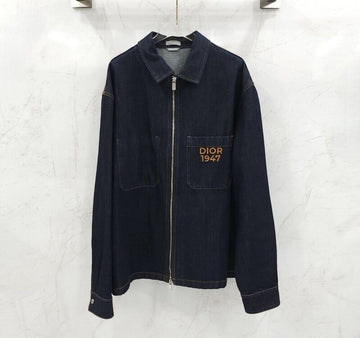 DIOR Logo gestickte Baumwoll-Denim-Reißverschlussjacke 152783499 [P]
