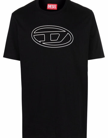 Diesel TJUSTBIG OVAL Short Sleeve T-Shirt Black A03789 0BEAF 9XX 128749782 [P]