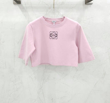 LOEWE ピクセルアナグラムプリントクロップ半袖Tシャツ 152192981 [P]
