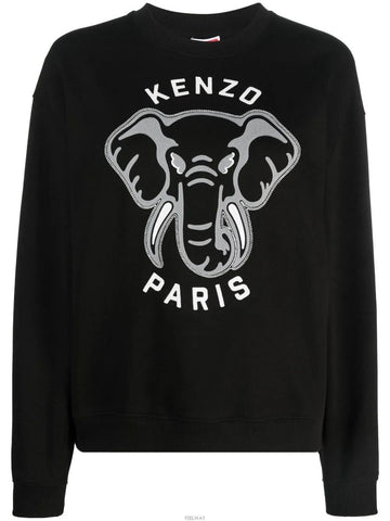 KENZO エレファントバスティジャングルスウェットシャツ ブラック FD62SW0934MF 99J 60144719 [P]