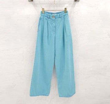 CHANEL Washed Denim Pants in Neon Blue 153469282 [P]