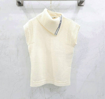 DIOR Stehkragen Ärmelloser Pullover Ecru 444S25AM312 135703867 [P]