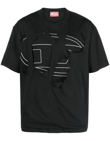 DIESEL TSTRAPOVAL 半袖 Tシャツ ブラック A098950KHAK 9XX 67924623 [P]