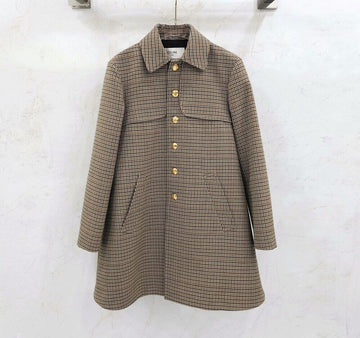Celine Houndstooth Wool Check Coat RM011450Z 149586163 [P]