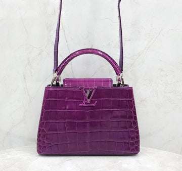 LOUIS VUITTON カプシーヌ BB パープル クロコダイル 145558705 [P]
