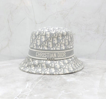 Dior Oblique Embroidered Bucket Hat 57 Grey 11DOB923I132 154403232 [P]