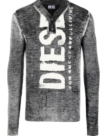 DIESEL KATULLUS Vネックウールニット ブラック A06735 0CGBU 9XX 78912371 [P]