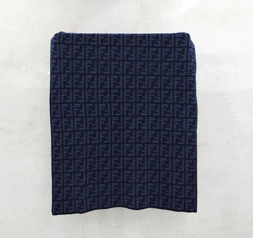 Fendi FF Cashmere Blanket Dark Blue A7C044 149230233 [P]