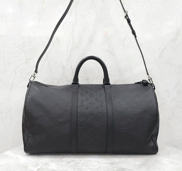 Louis Vuitton Black Shadow Monogram Keepall Bandoulière 50 M44810 152193525 [P]