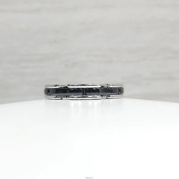 CHANEL 18k Ultra 18K Weißgold Schwarze Keramik Ring 59 J3092 158722882 [P]