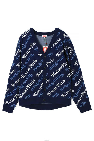KENZO ベルディ ジェンダーレス カーディガン ミッドナイトブルー FE58CA0073CB 77 76431760 [P]
