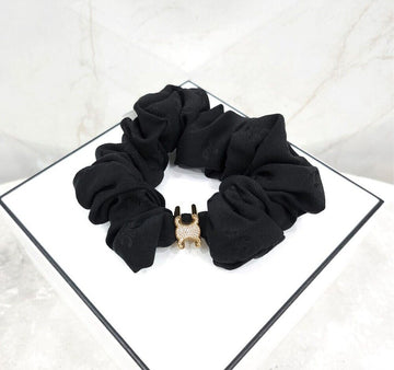Celine New Gold Finish Crystal Silk Trionf Scrunchie 460IJ2BSZ 146990270 [P]