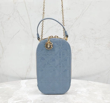 DIOR Lady Coin Holder Kettenhandtasche Blau S08720VRB 146862881 [P]