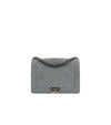 CHANEL Graues Kaviar Große Boy Schultertasche 66105 158731156 [P]