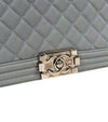 CHANEL Graues Kaviar Große Boy Schultertasche 66105 158731156 [P]