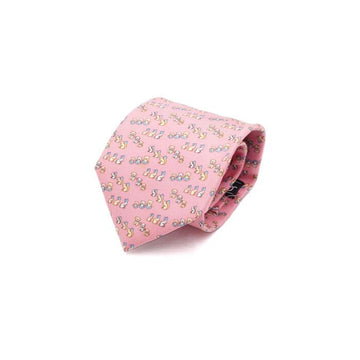 SALVATORE FERRAGAMO Pink Tiermuster 100% Seidenkrawatte aa65928 158733780 [P]