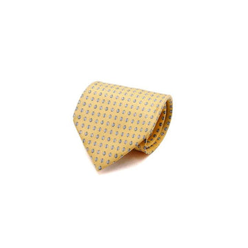 Salvatore Ferragamo Yellow Oval Pattern 100% Silk Tie aa65926 158733856 [P]