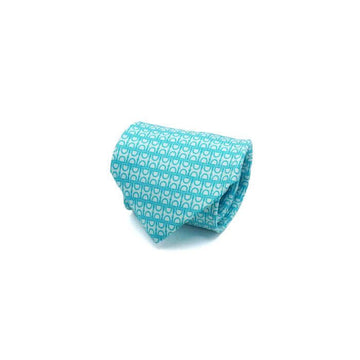 Hermes Blue Chandal Motif 100% Silk Tie aa65919 158733883 [P]