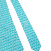HERMES ブルーシャンダルモチーフ 100% シルク ネクタイ aa65919 158733883 [P]