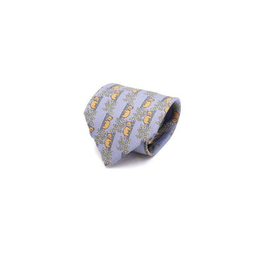 Hermes Navy Bear Pattern 100% Silk Tie 7282 aa65924 158733922 [P]