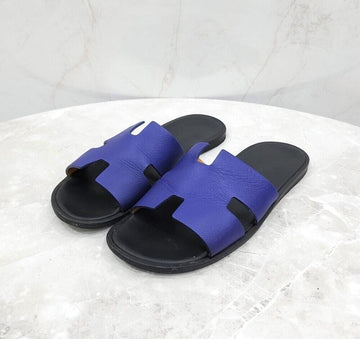 Hermes Navy Two-Tone Izmir Sandal Slipper 133671684 [P]