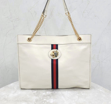 GUCCI トリコロールタイガーラザー トートバッグ 138386464 [P]