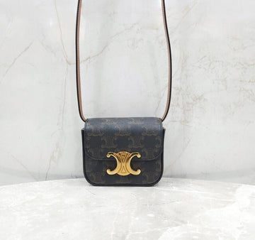 CELINE Mini Claude Triomphe Canvas 10I512DQB 155610786 [P]
