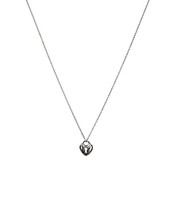 Tiffany & Co Heart Lock Silver Necklace 65058 158737676 [P]