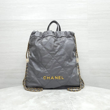 CHANEL Medium Backpack in Dark Grey Calfskin AS3313 158737714 [P]