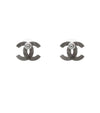 CHANEL Blue CC Silver Earrings 62442 158737948 [P]